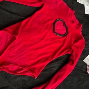 Lazy oaf heart cut out body suit